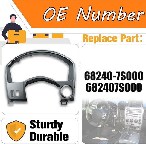 Levanlight Dash Bezel لمجموعة الأدوات المتوافقة مع Nissan Titan Armada 2004 2005 2006 استبدال# 68240-7S000 682407S000 in Saudi Arabia