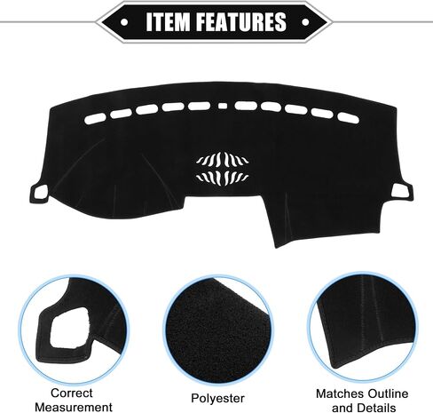 Car Dashboard Cover Mat Compatible for Ford Explorer 2011-2019, Protective Polyester Black Blue Center Console Interior Trim Dash Board Mat in Saudi Arabia