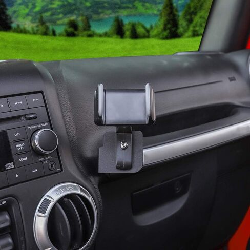 JeCar Multi-Functional JK Phone Holder, 2 in 1 Phone & Walkie Talkie Bracket for Jeep Wrangler 2011-2018 Jeep Wrangler JK JKU, Gray in Saudi Arabia