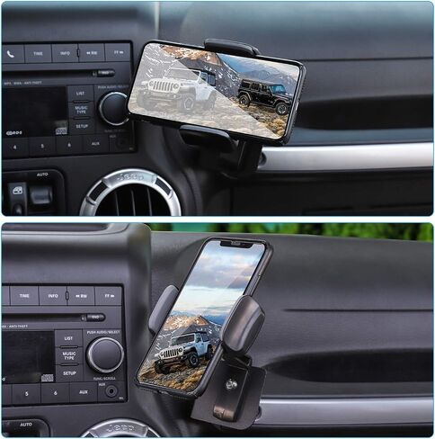 JeCar Multi-Functional JK Phone Holder, 2 in 1 Phone & Walkie Talkie Bracket for Jeep Wrangler 2011-2018 Jeep Wrangler JK JKU, Gray in Saudi Arabia