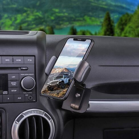 JeCar Multi-Functional JK Phone Holder, 2 in 1 Phone & Walkie Talkie Bracket for Jeep Wrangler 2011-2018 Jeep Wrangler JK JKU, Gray in Saudi Arabia