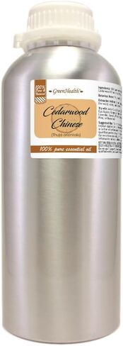 Cedarwood Essential Oil - 32 fl oz - Aluminum Bottle w/Locking Cap - 100% Pure Essential Oil - GreenHealth in Saudi Arabia