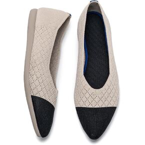 Women's Flats Comfortable Dress Shoes Pointed Toe Slip On Knit Shoes Ballet Flats in Saudi Arabia