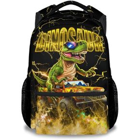 Boys Backpack, Dinosaur Backpacks for Kids, 17 Inch Toddler School Bag, Motorcycle Bookbags for Elementary School in Kuwait