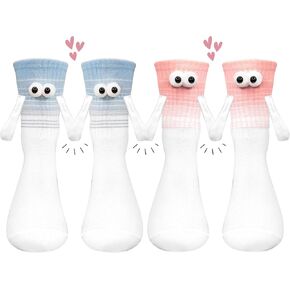 2 زوجان من الفم ، يمسك الجوارب الجوارب المغناطيسية المضحكة جوارب مغناطيسية في جوارب اليد للهدايا العائلية in Kuwait