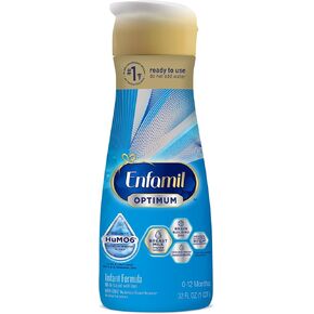 Enfamil Optimum Baby Formula, Our Closest Formula to Breast Milk, Brain-Building DHA, Immune-Supporting LnNT, Ready to Feed, Baby Milk, 32 Fl Oz, Pack of 6 in Kuwait