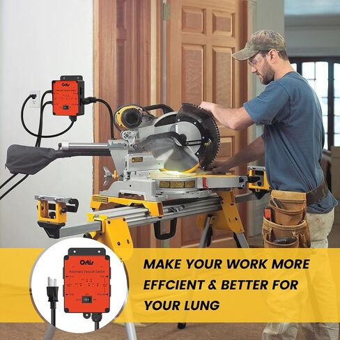 2025 New! Automatic Vacuum Switch, Ortis Dust Control Autoswitch for 3 Power Tools, Delay Vacuum On/Off to Prevent Circuit Overload and Tripping, Adjustable Actuation Threshold in Kuwait