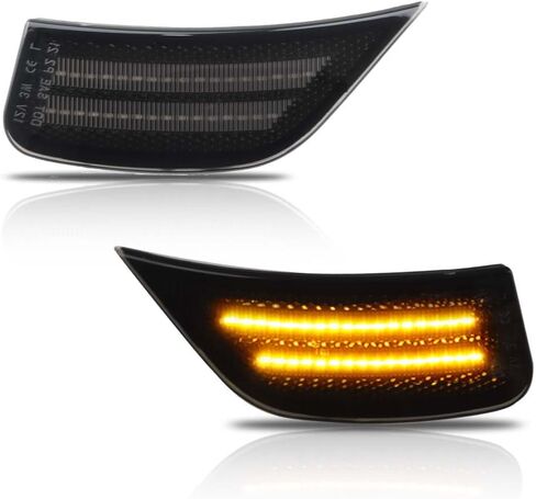 Front Fender LED Side Marker Lights for 2021-2024 Yukon XL Denali Tahoe Suburban Escalade ESV, Smoked Lens Side Bumper Marker Lamps, White LED Side Markers Turn Signal Lights, 2 PCS in Saudi Arabia