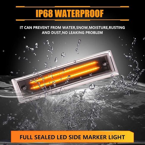 مصابيح علامة الجانب الأمامي LED Fender لعام 2021-2024 Yukon XL Denali Tahoe Suburban Escalade ESV ، مصابيح علامات الصدمات الجانبية المدخنة ، علامات الجانبية البيضاء. in Kuwait