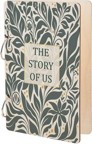 SUPERDANT Wooden Loose Leaf Binder Mandala Greeting Card Organizer Mandala Pattern Book Postcard Photo Album 2-Rings Cover Gift Birthday Greeting Card Holder Keepsake in Kuwait