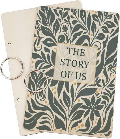 SUPERDANT Wooden Loose Leaf Binder Mandala Greeting Card Organizer Mandala Pattern Book Postcard Photo Album 2-Rings Cover Gift Birthday Greeting Card Holder Keepsake in Kuwait