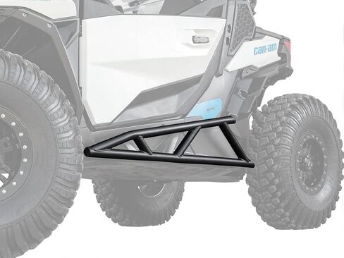SuperAtv nerf bars/tree kickers/sliders Rock for 2018+ Can Am Maverick Trail 800/1000/DPS 800/DPS 1000 | أسود | بولت أون | 1.75 بوصة أنابيب الفولاذ القطر | مسح مسحوق النهاية | تسهيل التثبيت in Saudi Arabia