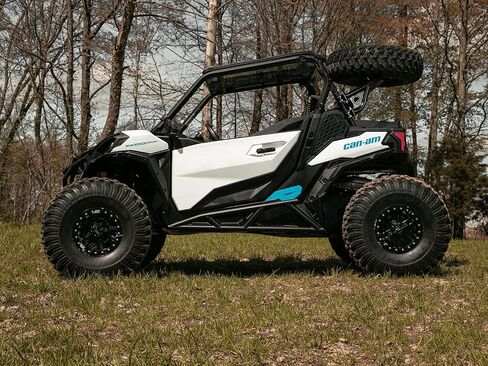SuperAtv nerf bars/tree kickers/sliders Rock for 2018+ Can Am Maverick Trail 800/1000/DPS 800/DPS 1000 | أسود | بولت أون | 1.75 بوصة أنابيب الفولاذ القطر | مسح مسحوق النهاية | تسهيل التثبيت in Saudi Arabia