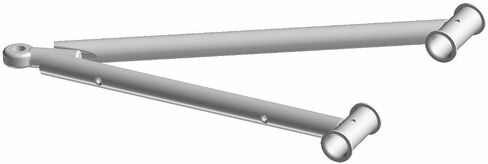 Polaris ATV A-Frame, Flared, Right, Medium Gloss Medium Gloss Black, Genuine OEM Part 1542398-067, Qty 1 in Saudi Arabia