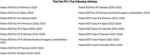 TUSK WING VENT KIT 24 "Wing with 2" Roll Cage Clamps لـ Polaris RZR Pro XP Sport 2020-2024 in Saudi Arabia