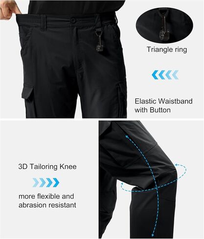 NATUVENIX Tactical Pants for Men, Ripstop Lightweight Cargo Work Pants for Men Water Resistant Mens Hiking Pants Outdoor in Saudi Arabia