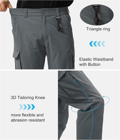 NATUVENIX Tactical Pants for Men, Ripstop Lightweight Cargo Work Pants for Men Water Resistant Mens Hiking Pants Outdoor in Saudi Arabia
