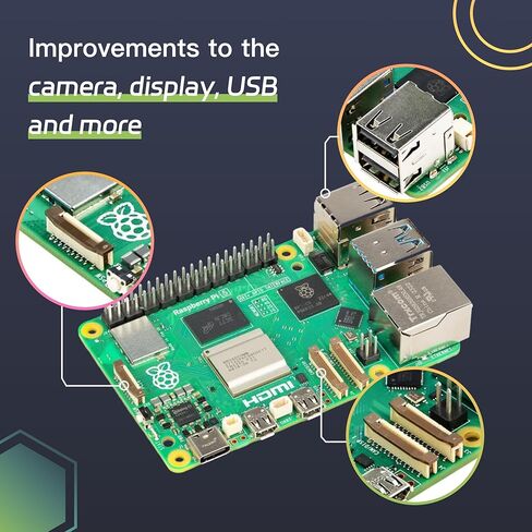 مجموعة أدوات لجهاز Raspberry Pi 5 بسعة 4 جيجابايت مع حافظة باللونين الأحمر والأبيض ومبرد نشط in Kuwait