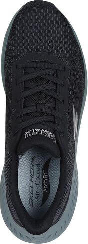 Skechers - Mens Go Walk Max Cushioning Arch Fit - Jonah Slip On Shoes, Color Black/Green, Size: 13 M US in Saudi Arabia