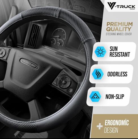 Steering Wheel Cover 18 INCH Size Faux Leather SEMI Truck in Kuwait