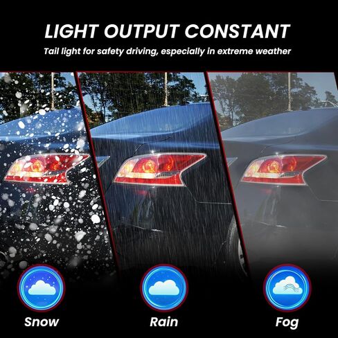 Tail Light Compatible with 2013 2014 2015 Nissan Altima Halogen Rear Brake Lamp Right Passenger Side Taillight Replaces NI2801195 in Kuwait