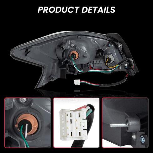Tail Light Compatible with 2013 2014 2015 Nissan Altima Halogen Rear Brake Lamp Right Passenger Side Taillight Replaces NI2801195 in Kuwait