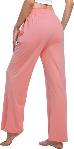 3 Pack Women's Lounge Pants Cozy Wide Leg Lounge Pants with Pockets Loose Flowy Yoga Sweatpants Workout Comfy Jogger in Kuwait