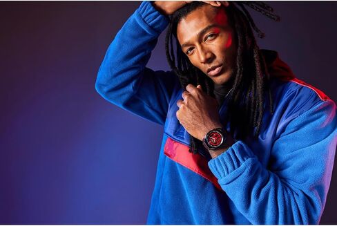 Citizen Men's Men-Drive Marvel Miles Morales Black Ion Pluged Stainless Steel مع ساعة حزام من الجلد الأسود ، الاتصال الهاتفي الأسود ، 42 مم (الطراز: AW1685-00W) in Saudi Arabia