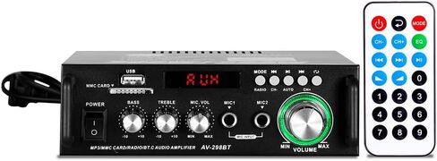 AV-302 Home Audio Amplifier Receivers with Bluetooth 5.0 Subwoofer Amplifier 2.1 Channel 100W Power Home Theater Stereo Audio System with USB, COAXAL,Stereo Audio Amplifier Receivers in Saudi Arabia