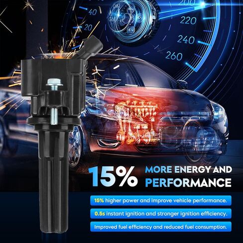 Ignition Coil Pack + Iridium Spark Plugs for 06-07 Buick Rainier, 07-12 Chevy Colorado, Trailblazer EXT, GMC Canyon, Envoy XL, Hummer H3 H3T, Isuzu Ascender, Saab 9-7X, UF497 C1558, 5 Sets in Saudi Arabia