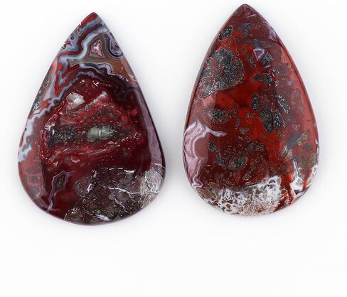 CRYSTALIS 5pcs, 20mm+ Natural Crazy Lace Agate Loose Gemstone Wholesale Bulk Cabochons Jewelry Making Supply, Chakra Healing Polished Stones, Wire Wrapping, DIY, Gem Collection in Kuwait