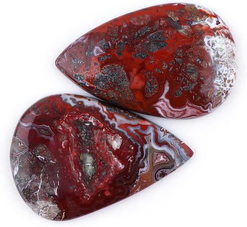 CRYSTALIS 5pcs, 20mm+ Natural Crazy Lace Agate Loose Gemstone Wholesale Bulk Cabochons Jewelry Making Supply, Chakra Healing Polished Stones, Wire Wrapping, DIY, Gem Collection in Kuwait