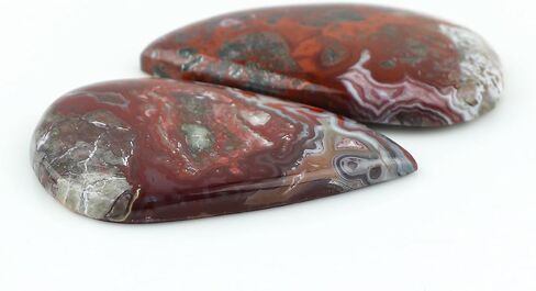 CRYSTALIS 5pcs, 20mm+ Natural Crazy Lace Agate Loose Gemstone Wholesale Bulk Cabochons Jewelry Making Supply, Chakra Healing Polished Stones, Wire Wrapping, DIY, Gem Collection in Kuwait