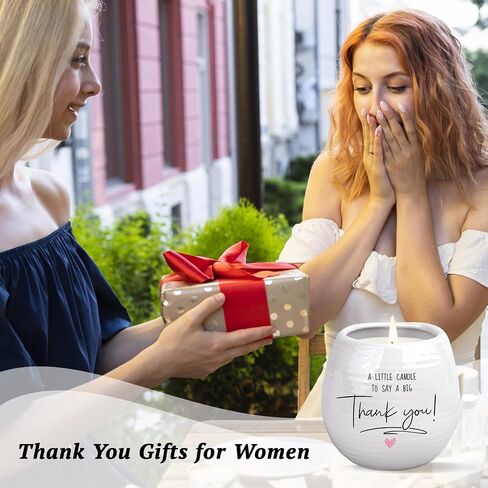 Thank You Gifts for Women Men, 10 Oz Handmade Ceramic Lavender Scented Candle, Hostess Gifts for Women, Thank You Candle, Appreciation Gift for Women Teacher Nurse Doctor Friends Coworkers Employee in Saudi Arabia
