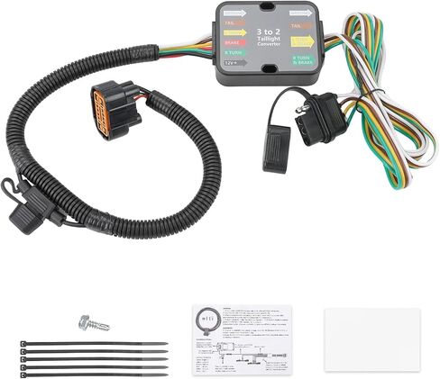 Waterwich 4-Pin Trailer Wiring Harness متوافق مع Hyundai Santa Fe 2019-2023 ، Palisade 2020-2022 ، Santa Cruz 2022-2024 ، Tucson 2022-2023 ، Kia Telluride ، Carnival ، Sorento Replacement for 56420 in Saudi Arabia