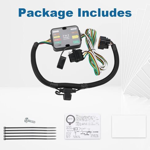 Waterwich 4-Pin Trailer Wiring Harness متوافق مع Hyundai Santa Fe 2019-2023 ، Palisade 2020-2022 ، Santa Cruz 2022-2024 ، Tucson 2022-2023 ، Kia Telluride ، Carnival ، Sorento Replacement for 56420 in Saudi Arabia
