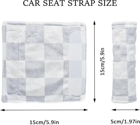 أغطية حزام Carseat للأطفال ، أغطية الكتف ذات الوجهين الناعمين ، و 2 حزمة أغطية حزام مقعد للرضع لمقاعد/عربات السيارات/كراسي عالية ، لطفلة طفل طفل طفل ، زهري أرجواني in Kuwait