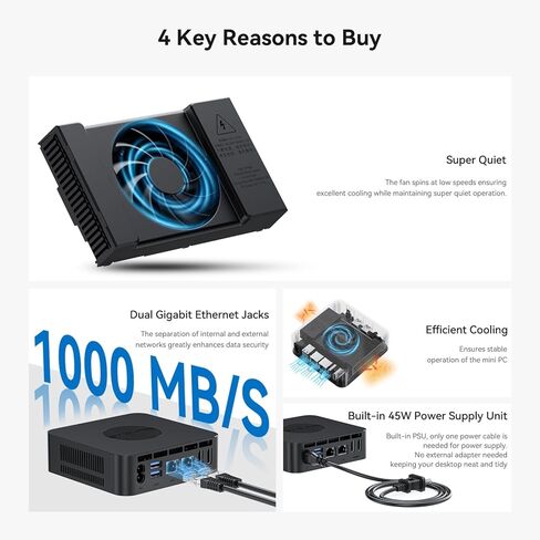 TRIGKEY Key i13 Mini PC, 13th Gen Intel Core i9-13900HK (14C/20T, up to 5.4GHz), 32GB DDR5 RAM 1TB PCle4.0 SSD, Mini Computers Support Triple Display HDMl+DP 1.4+Thunderbolt 4, WiFi6+BT5.2+2.5G LAN in Kuwait