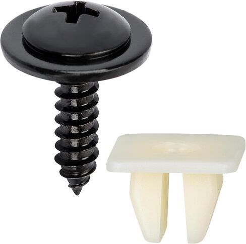 OAUTOO 10Sets Fender Liner & Splash Shield Tapping Screw with Grommet Kit for Honda & Acura 90114-SE0-000, 90682-SB0-003, 90676-SA7-003, 90114-SZ3-000 General Purpose Screw with Nut Kit in Saudi Arabia