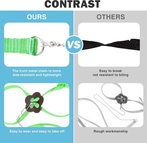2 Pack Adjustable Hamster Leash Harness for Harness for Ferret Baby Rabbit Hamster Rat Mouse Leash Lead with Bell (Black) in Kuwait
