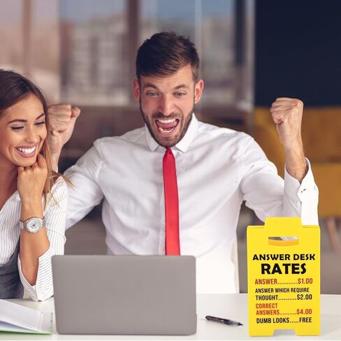 Answer Desk Rates Sign, 6.3x3.94x3.15 Inch Funny Team Office Gifts Funny Office Gag Sign for Coworker Employee Teammate Boss in Saudi Arabia