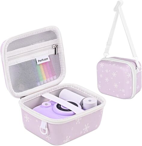 Kids Instant Print Camera Case Compatible with Dylanto/Gofunly/DUDUDRAGON/ESOXOFFORE Kids Camera, Prints Paper Water Color Pen Storage Case Birthday Gift in Kuwait