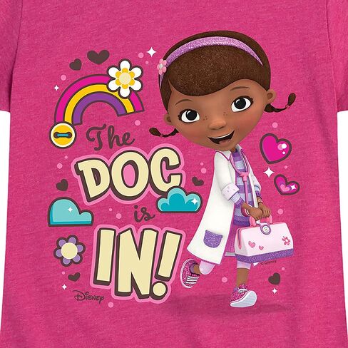 ديزني - Doc McStuffins - Doc في - Toddler and Youth Girls There Sleeve Graphic Thirt in Saudi Arabia