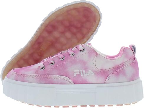 Fila Sandblast Low Mottled Tie Dye Womens Size 7.5 ، اللون: وردي/أبيض in Saudi Arabia