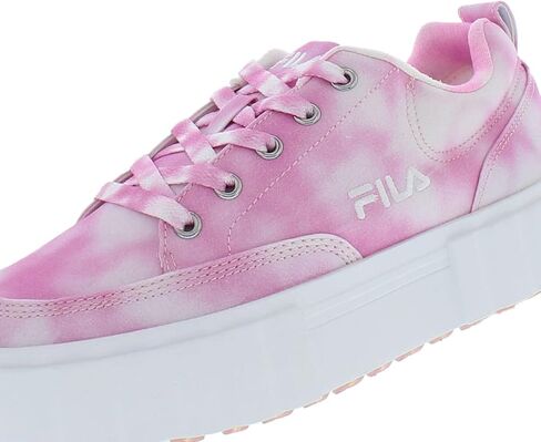 Fila Sandblast Low Mottled Tie Dye Womens Size 7.5 ، اللون: وردي/أبيض in Saudi Arabia