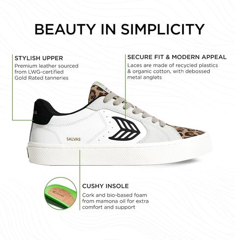 أحذية رياضية جلدية سلفاس متميزة ، أحذية مريحة للنساء ، أحذية خفيفة الوزن ومستدامة ومتعددة الاستخدامات مع النعال النباتية بنسبة 100 ٪ ، باطن المطاط in Kuwait