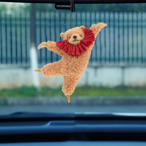 Gleavi Bear Car Charm: Plush Bear View Mirror Exclistories for Car Decor Excalsions for Women 6 89x3 94x2 20 inch in Kuwait
