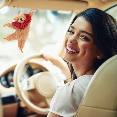 Gleavi Bear Car Charm: Plush Bear View Mirror Exclistories for Car Decor Excalsions for Women 6 89x3 94x2 20 inch in Kuwait