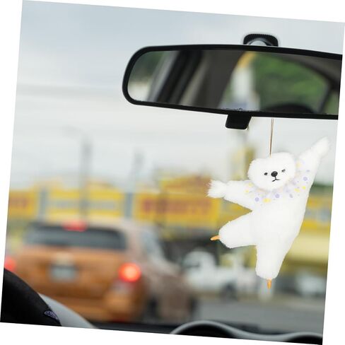 Gleavi Bear Car Charm: Plush Bear View Mirror Exclistories for Car Decor Excalsions for Women 6 89x3 94x2 20 inch in Saudi Arabia