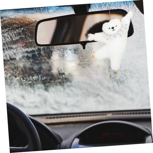 Gleavi Bear Car Charm: Plush Bear View Mirror Exclistories for Car Decor Excalsions for Women 6 89x3 94x2 20 inch in Saudi Arabia